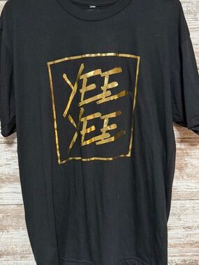 Yee Yee Gold Foil Logo Black Short Sleeve Tee